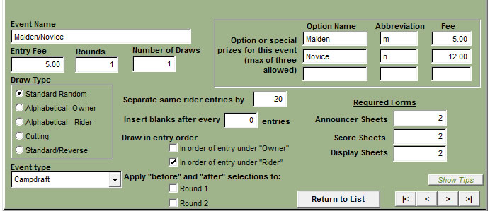 Settings for drafts run "in conjunction"